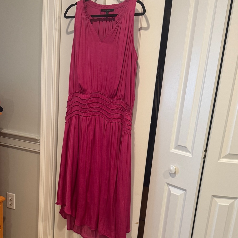 White House Black Market Fuchsia High Low Dress